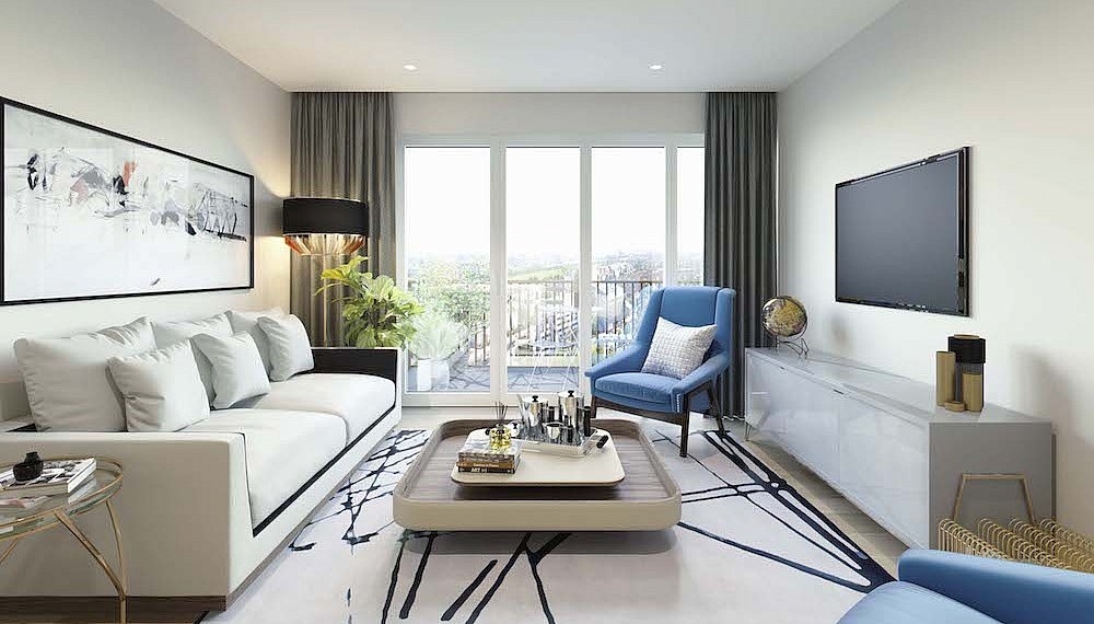 Chic white apartment in London