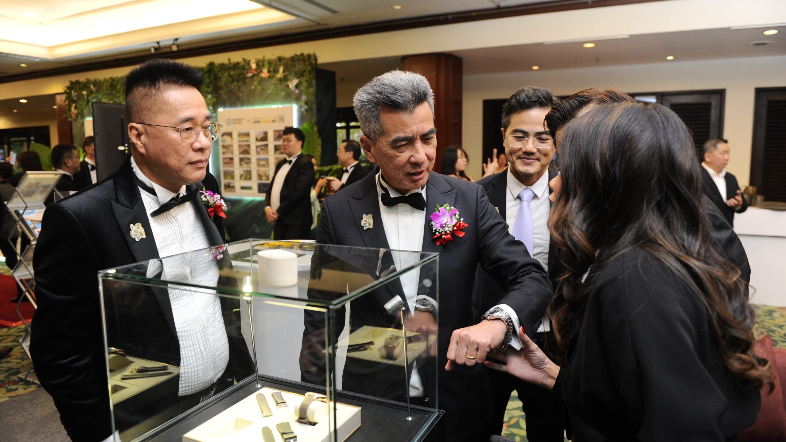 Guests at the Vacheron Constantin booth checking out the watches.