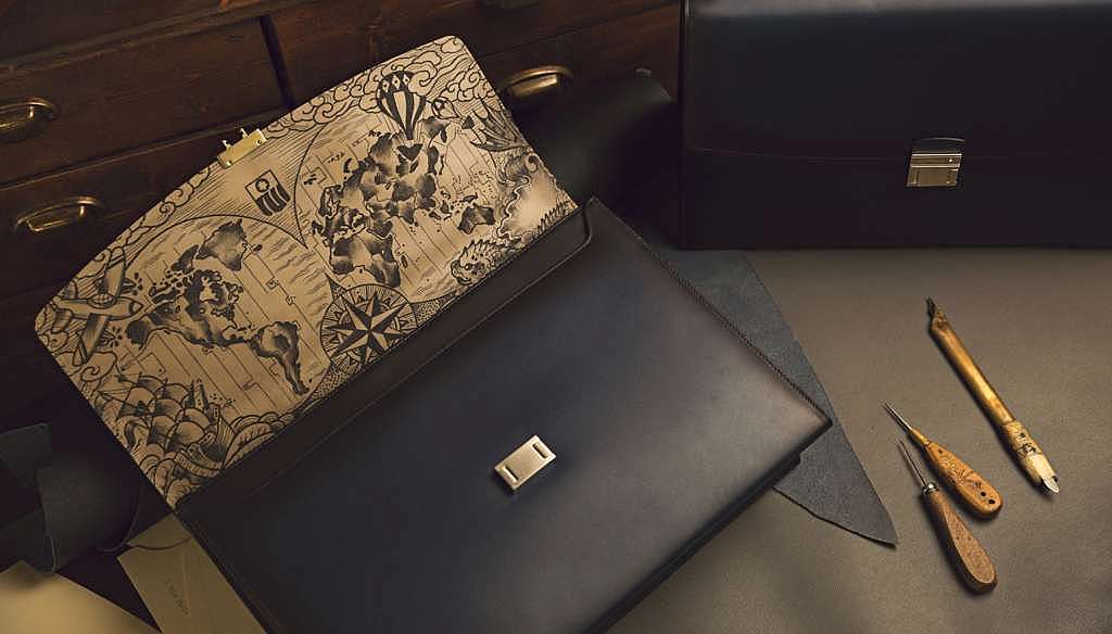 Montblanc tattoos its leather bags