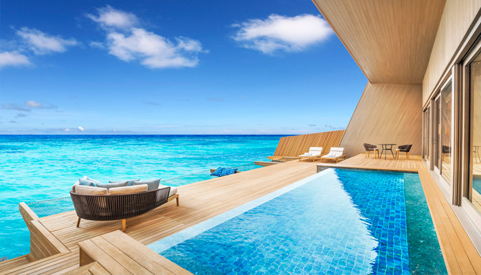 The St Regis Maldives Vommuli Resort overwater villa