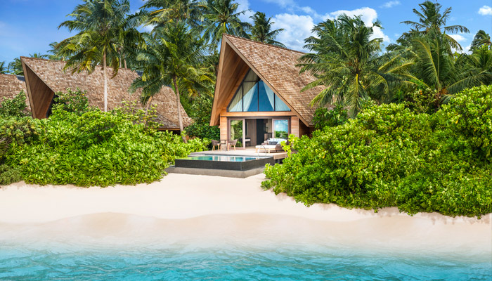 The St Regis Maldives Vommuli Resort beach villa