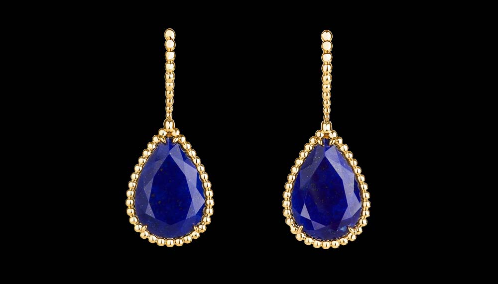 Lapis lazuli earrings, Boucheron Serpent Boheme collection