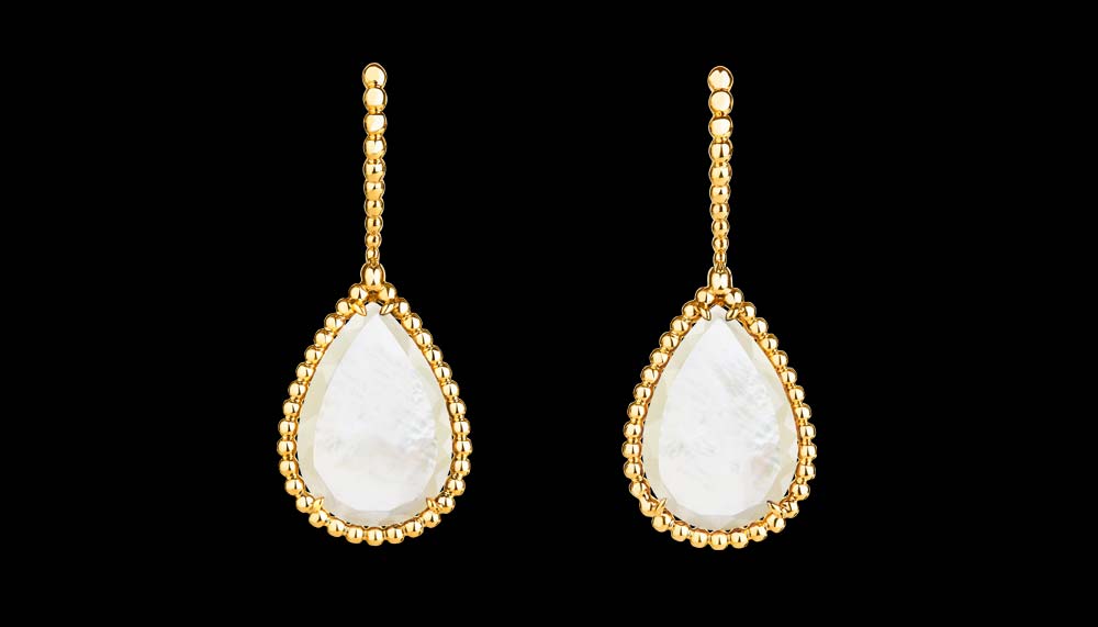 Mother-of-pearl earrings, Boucheron Serpent Boheme collection