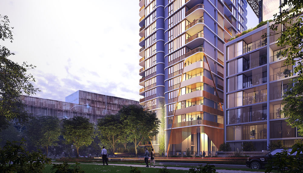 Rendering of apartments in Sydney
