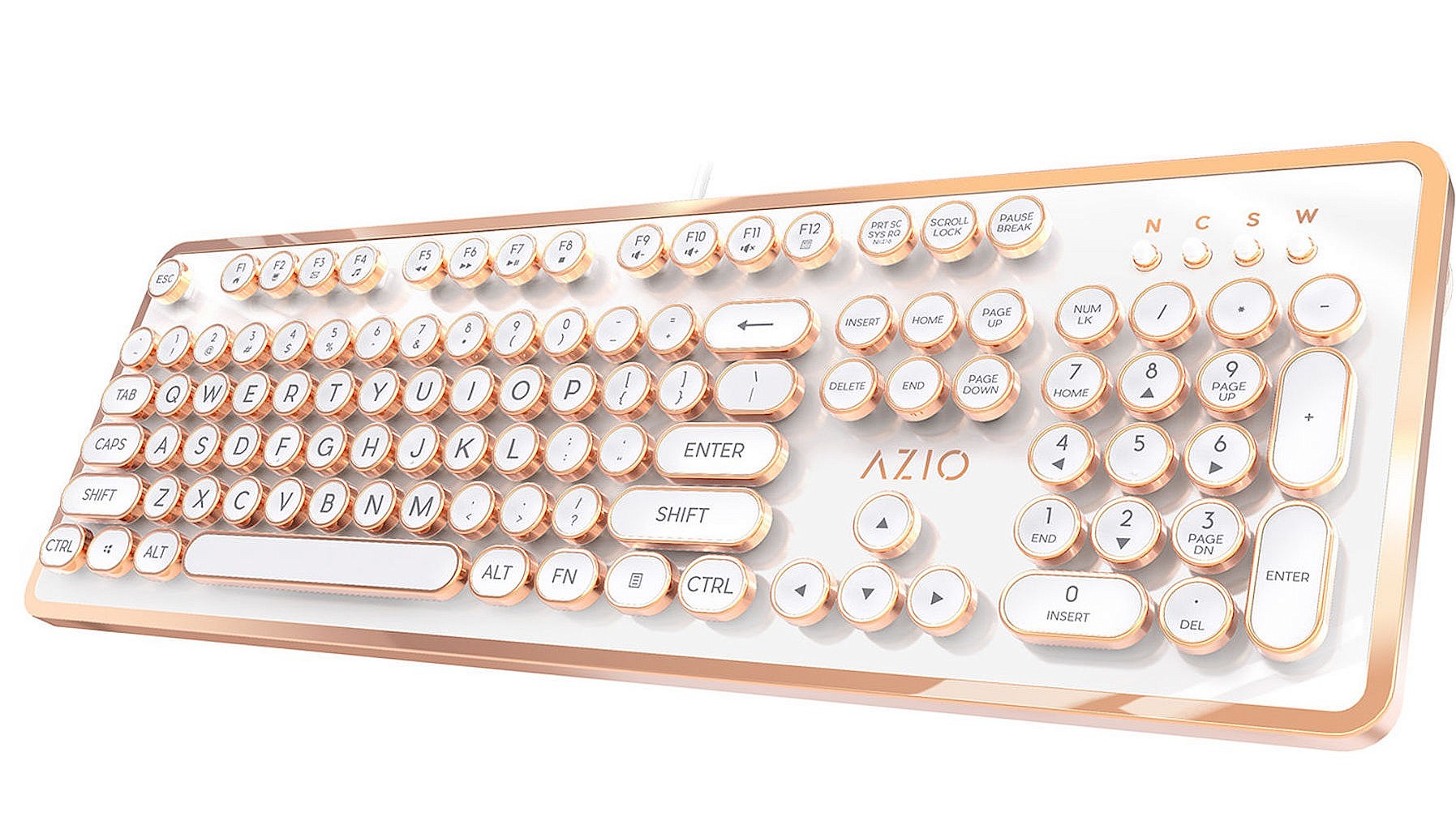 This Azio Retro Classic keyboard is one sharp accessory | Robb Report ...