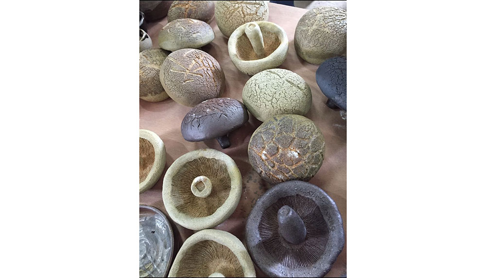 Ceramic art, mushrooms