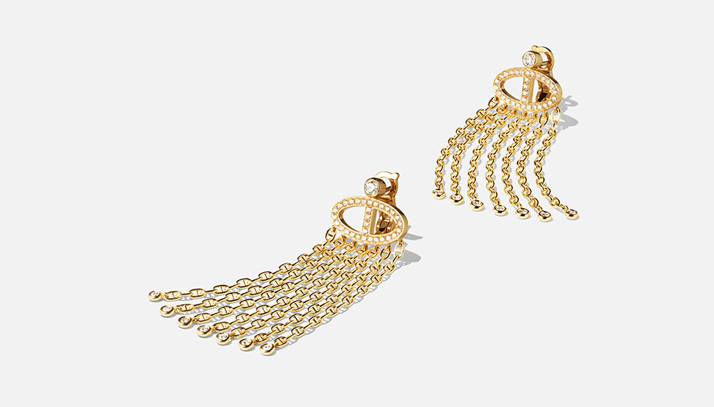 Hermes Enchainements libres fine jewellery collection, Voltige Earrings