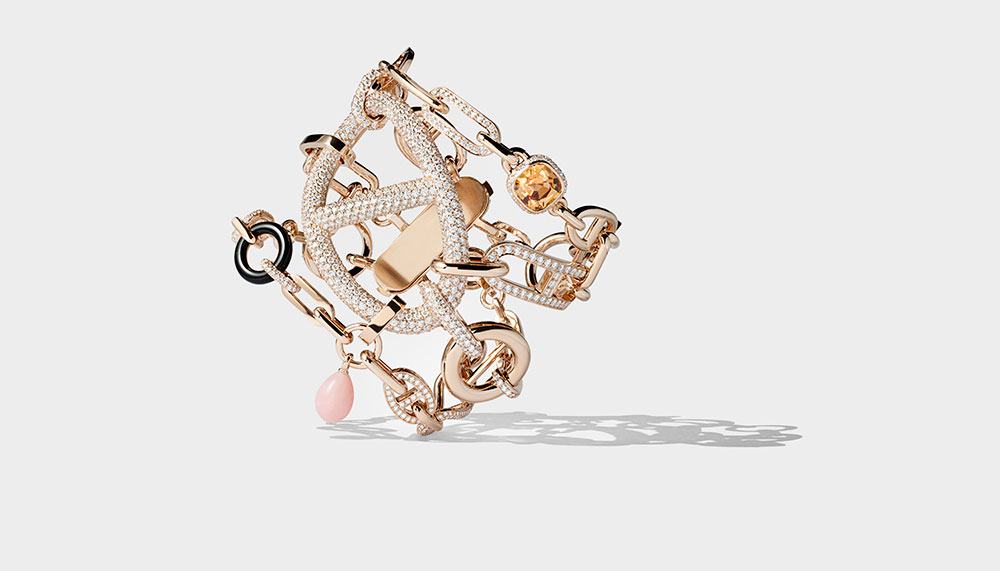 Hermes Enchainements libres fine jewellery collection, Grand Jete Bracelet