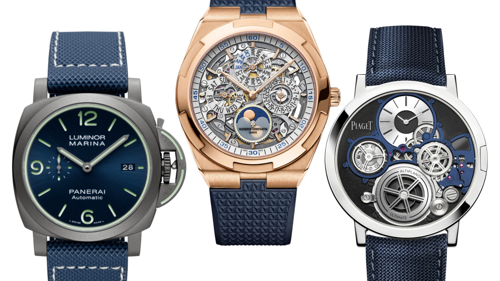 Timepieces From Piaget Panerai And Vacheron Constantin Are