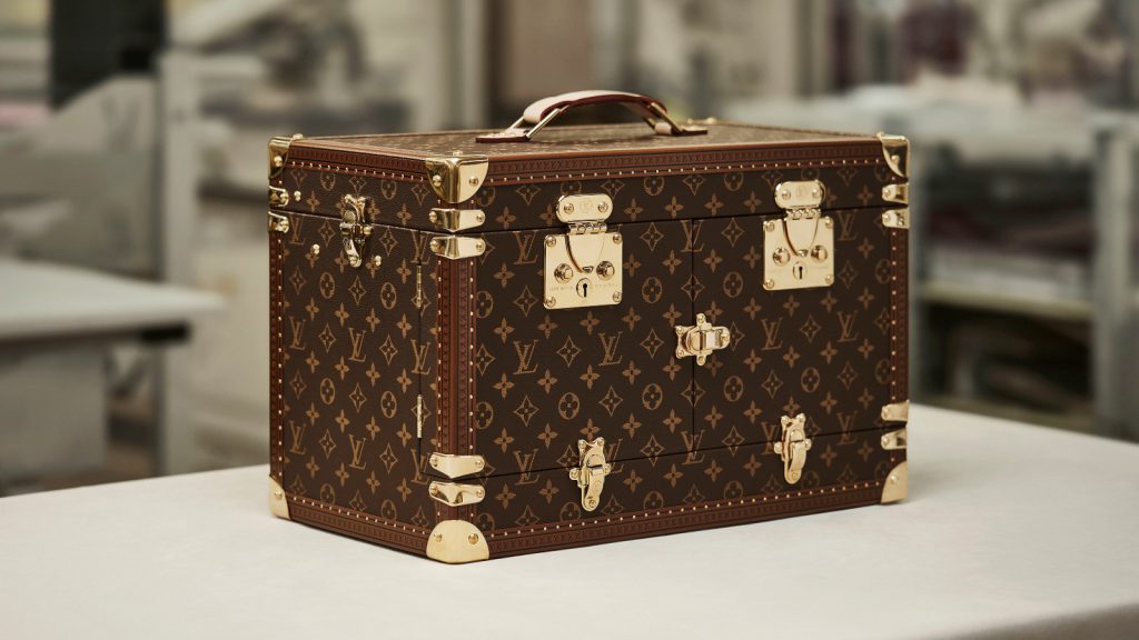 Antique Louis Vuitton suitcase trunk. Available Wednesday evening