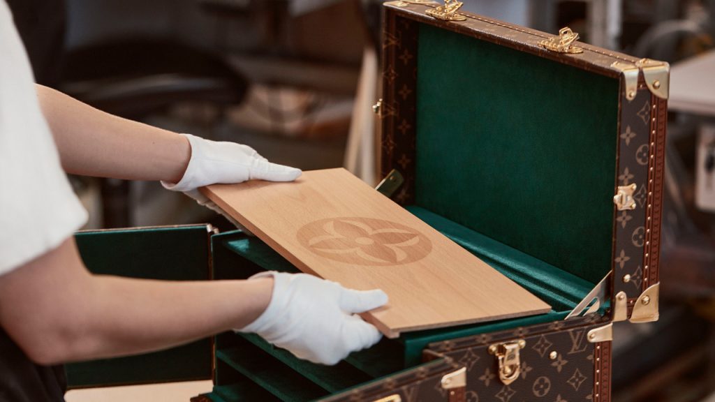 Monogrammed flower trunk from the luxury brand Louis Vuitton