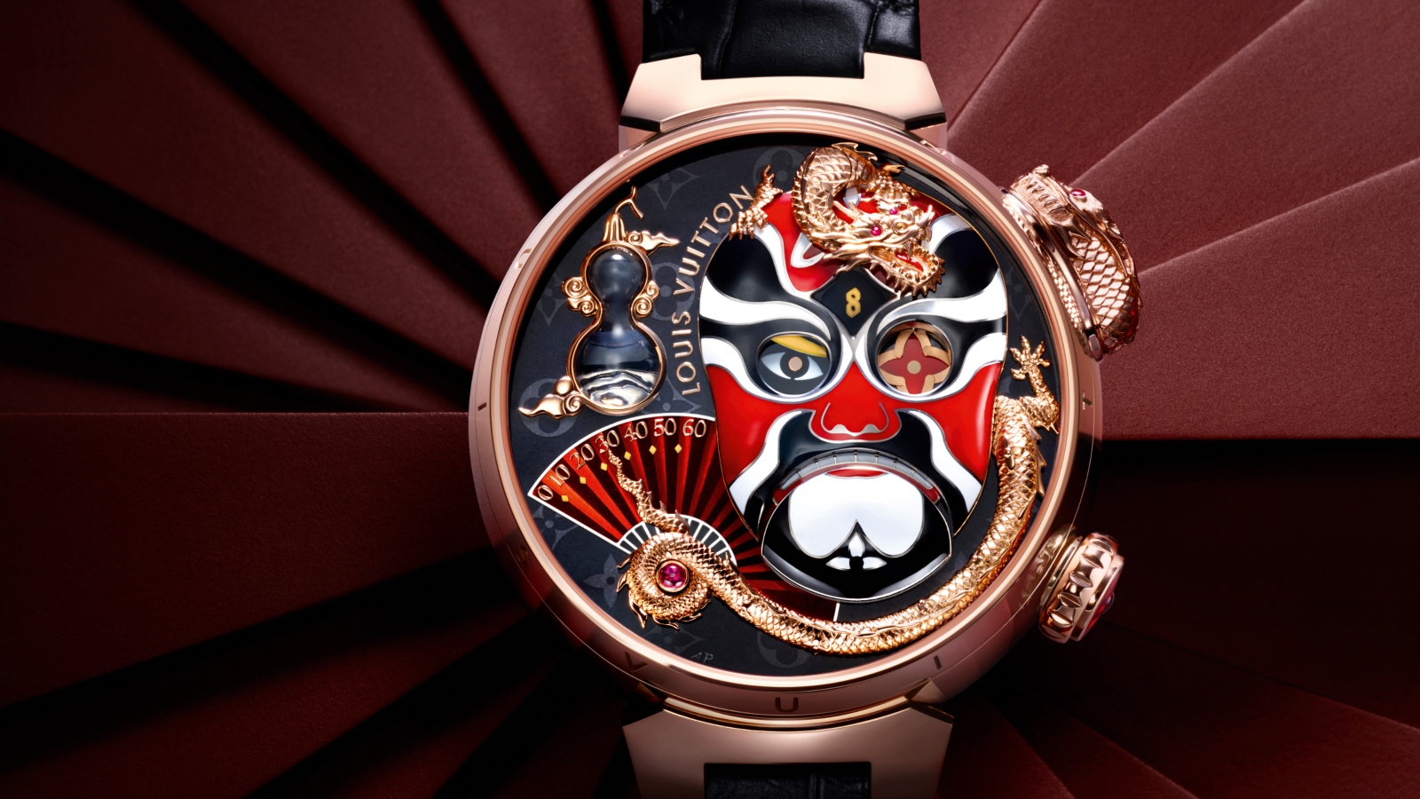 Louis Vuitton presents its newest Tambour Moon watch, the Tambour Moon Dual  Time.