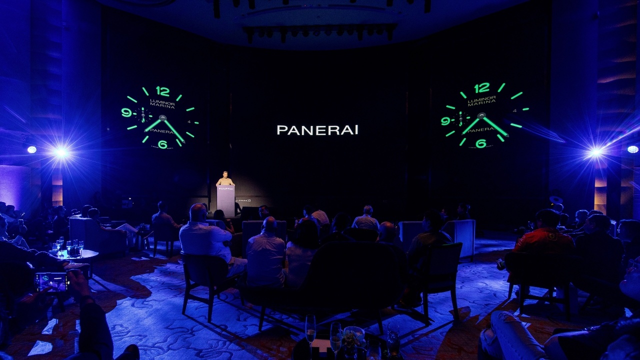 Panerai CEO Jean-Marc Pontroué speaking during the event.