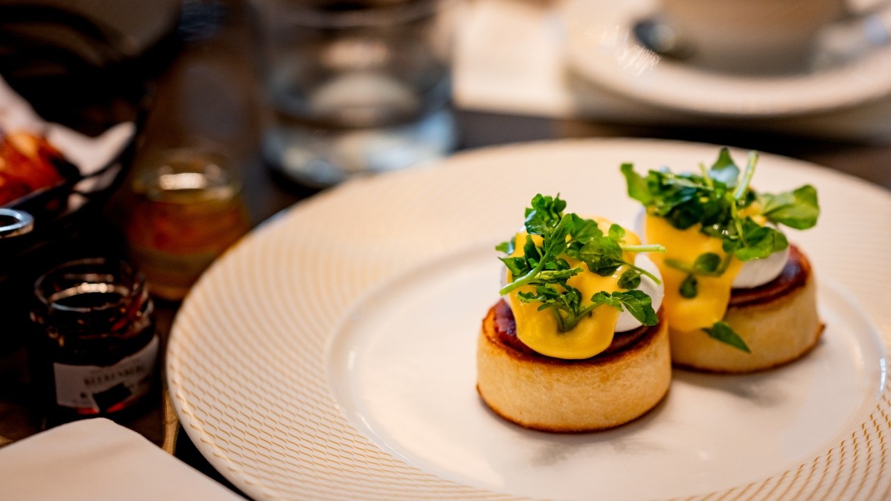 Picture-perfect Eggs Benedict.