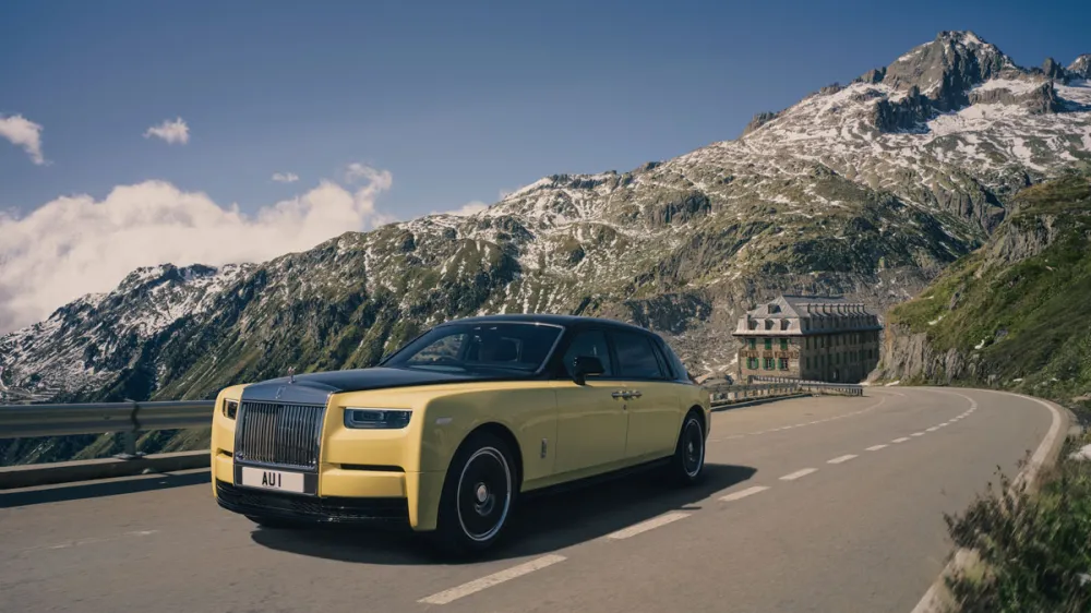 The film’s 1937 Rolls-Royce Phantom III Sedanca de Ville and its “modern interpretation,” the Phantom Goldfinger.