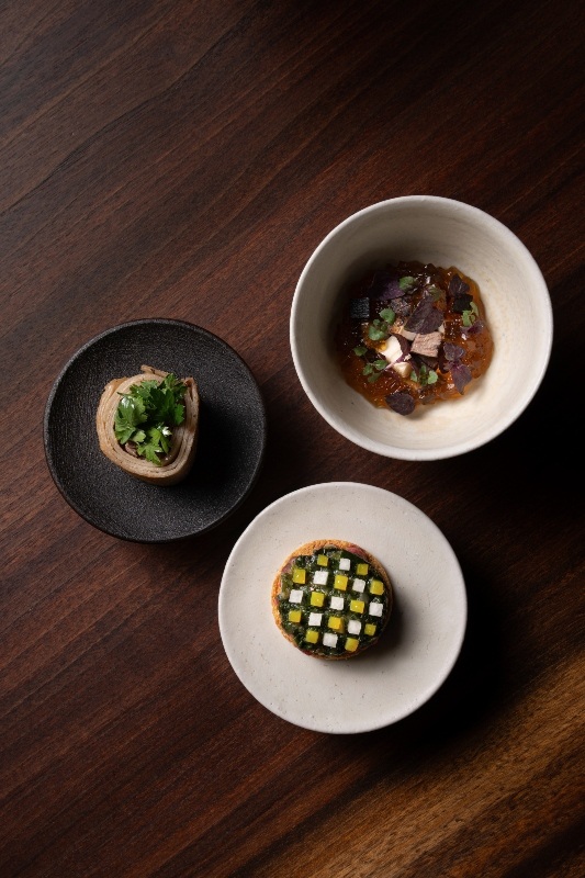 Beef Tartare Yukhoe, Braised Beef "Jjim" and Cold Cut 'Nang Chae'