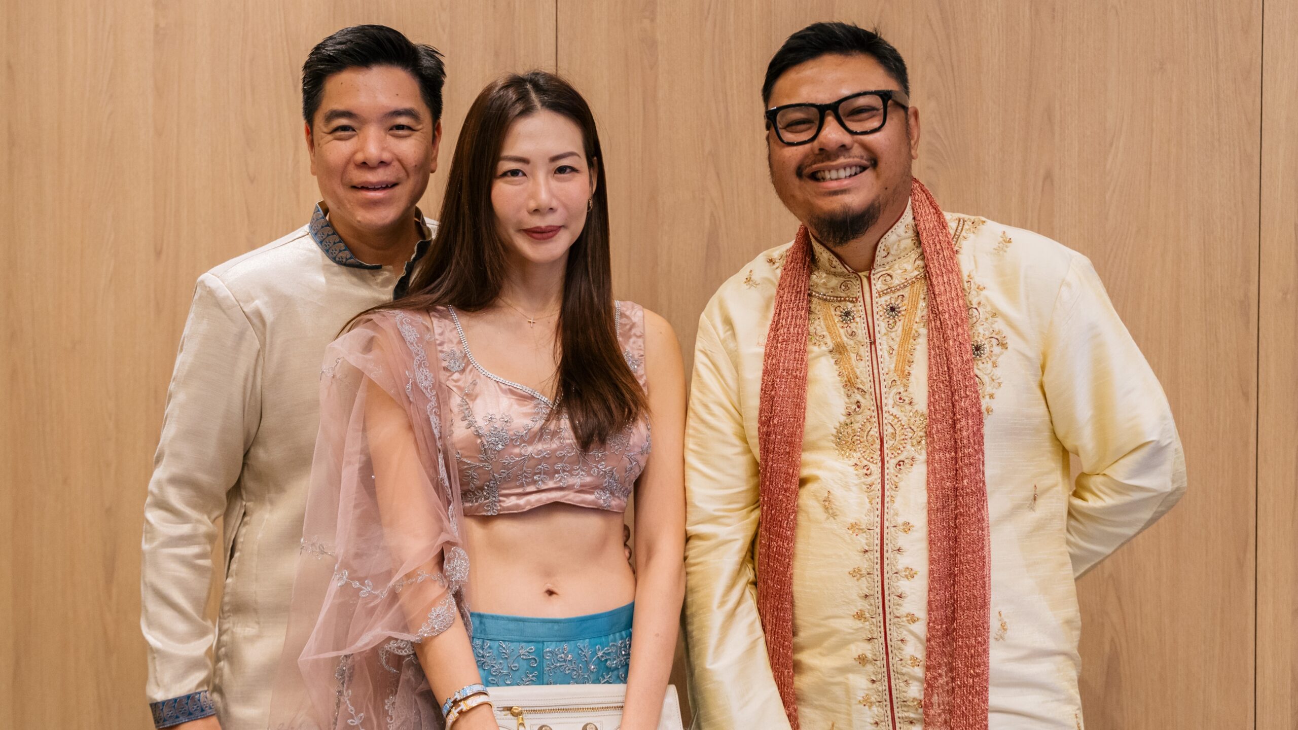 (from left) Nic Lim, Charlyn Ding and FOCM President Abu Rizal.