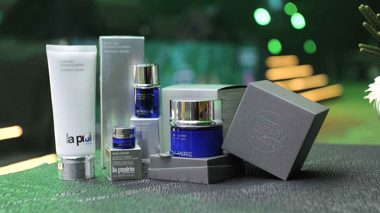 La Prairie presented a full set of its skincare products, including its coveted skin caviar Luxe Eye Cream and Creme Luxe.