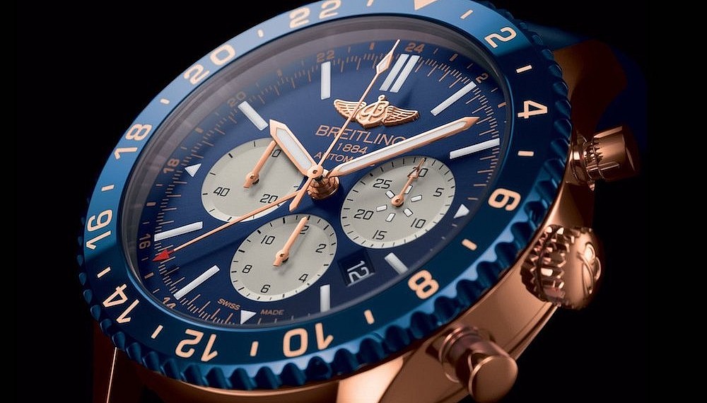 The flashy new red gold limited edition of the Breitling Chronoliner ...